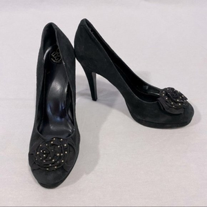 BCBGeneration Black PL-Jalin3 Pumps with‎ Rosetter Embellishment Size 9